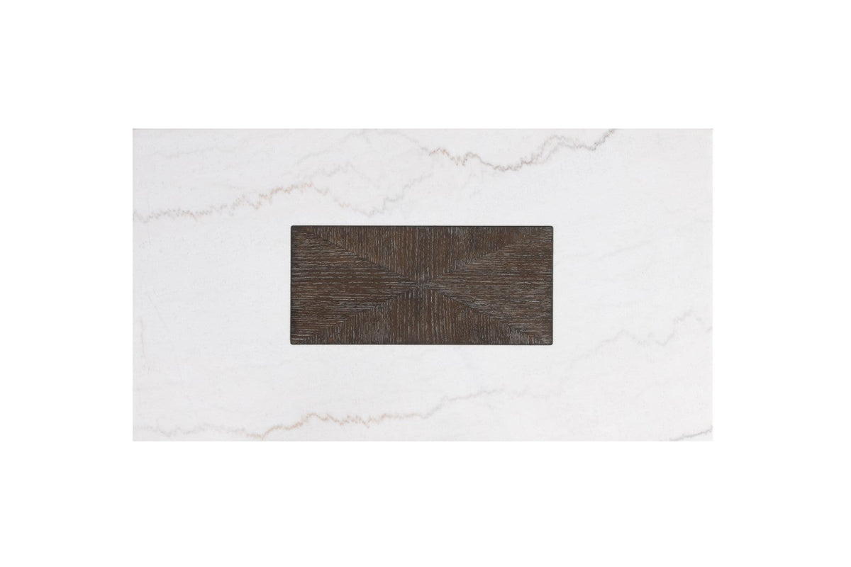 Grasten Dark Walnut/White Square Coffee Table