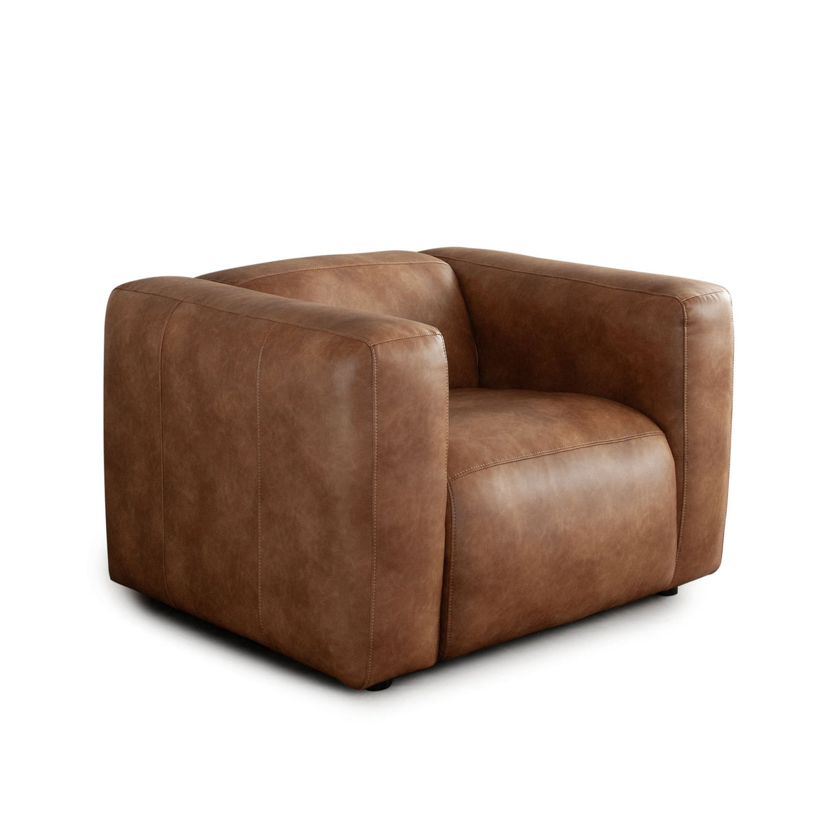 Hyde Chair in Saddle Brown Leatherette