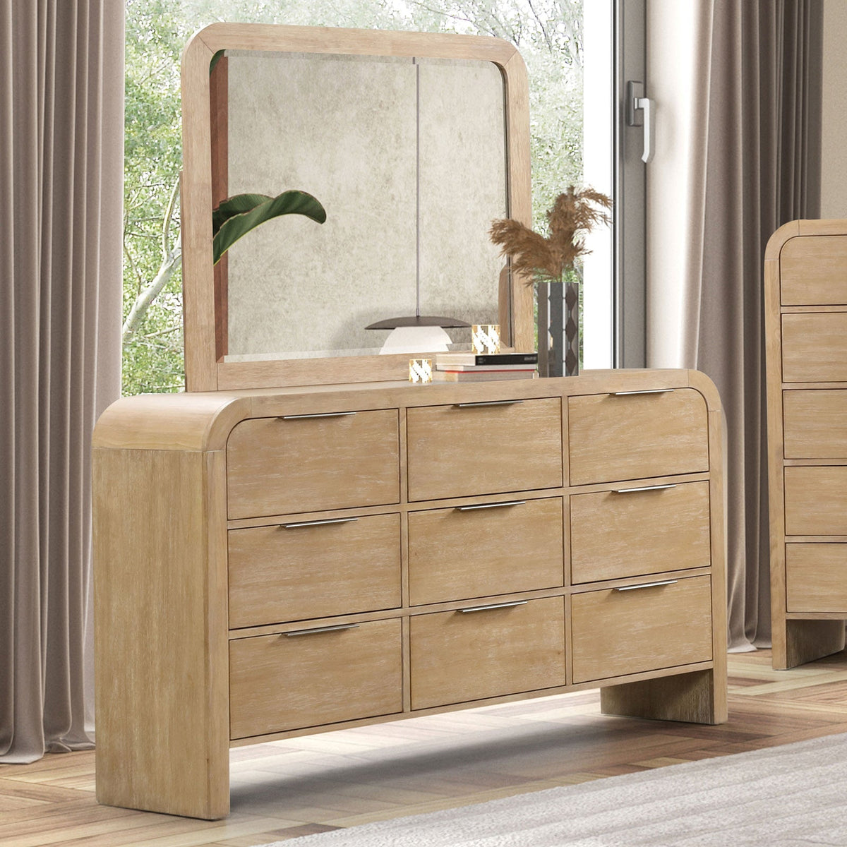 Handforth Natural Transitional Bedroom Set