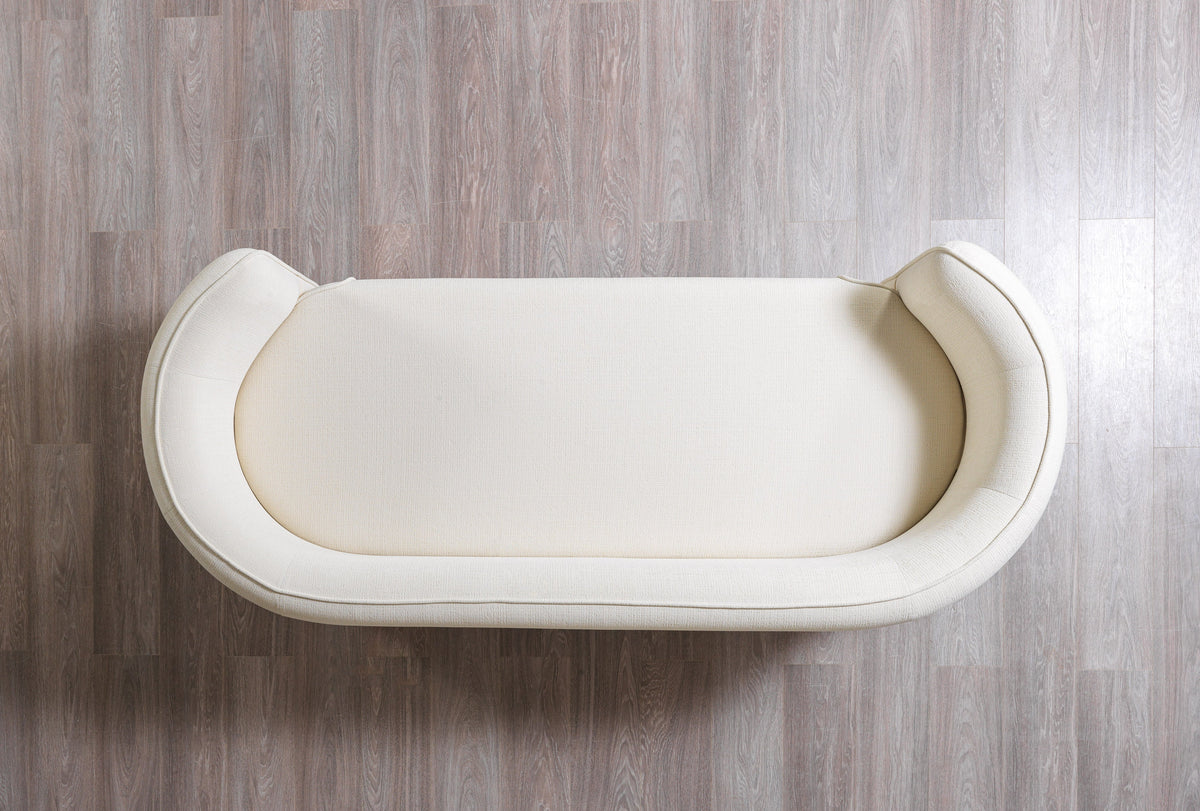 Helena Ivory Velvet 82" Loveseat