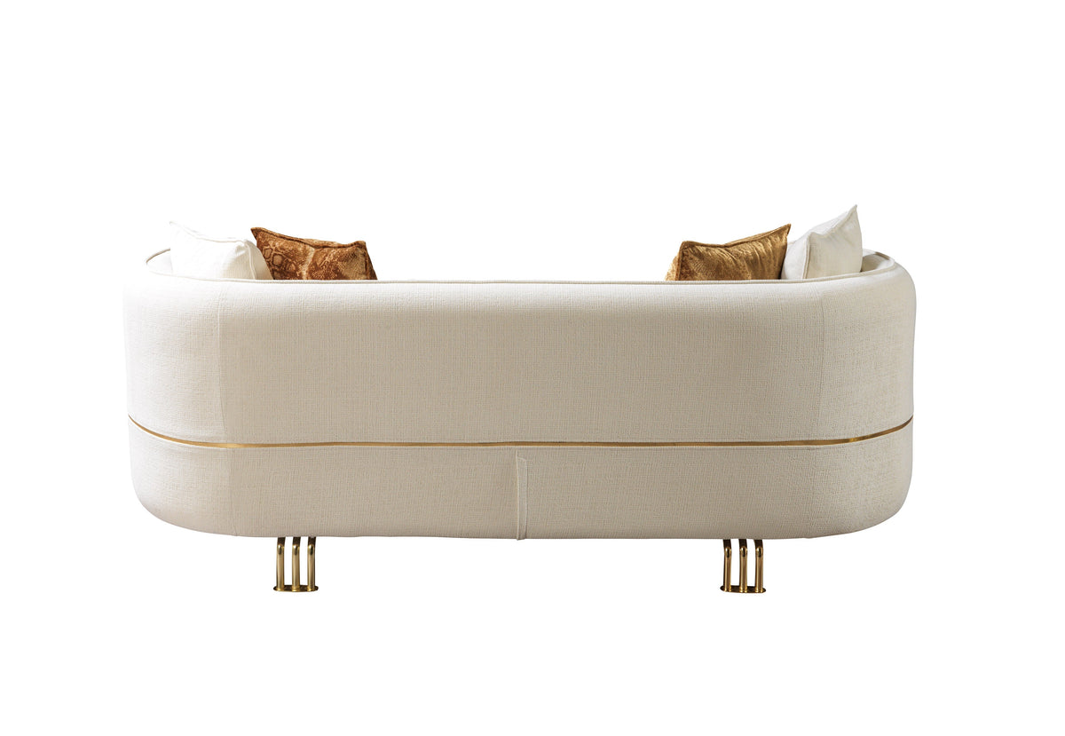 Helena Ivory Velvet 82" Loveseat