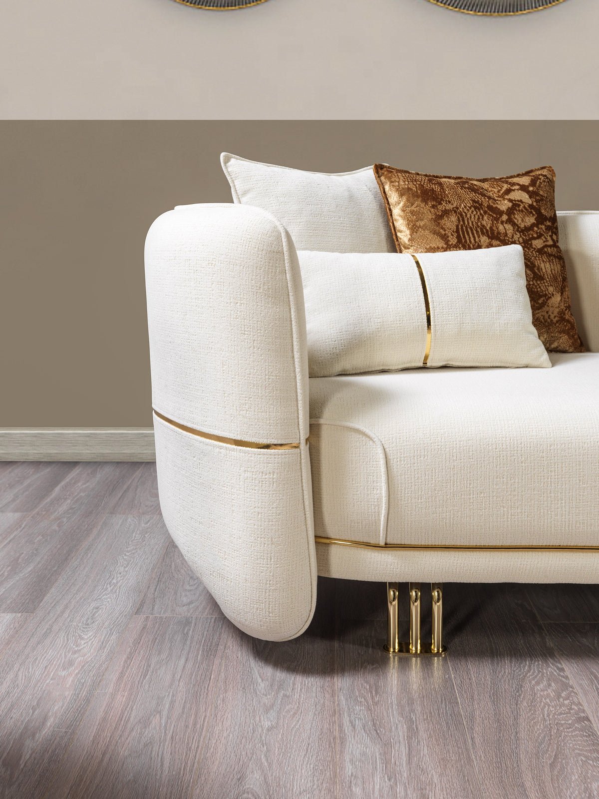 Helena Ivory Velvet 82" Loveseat