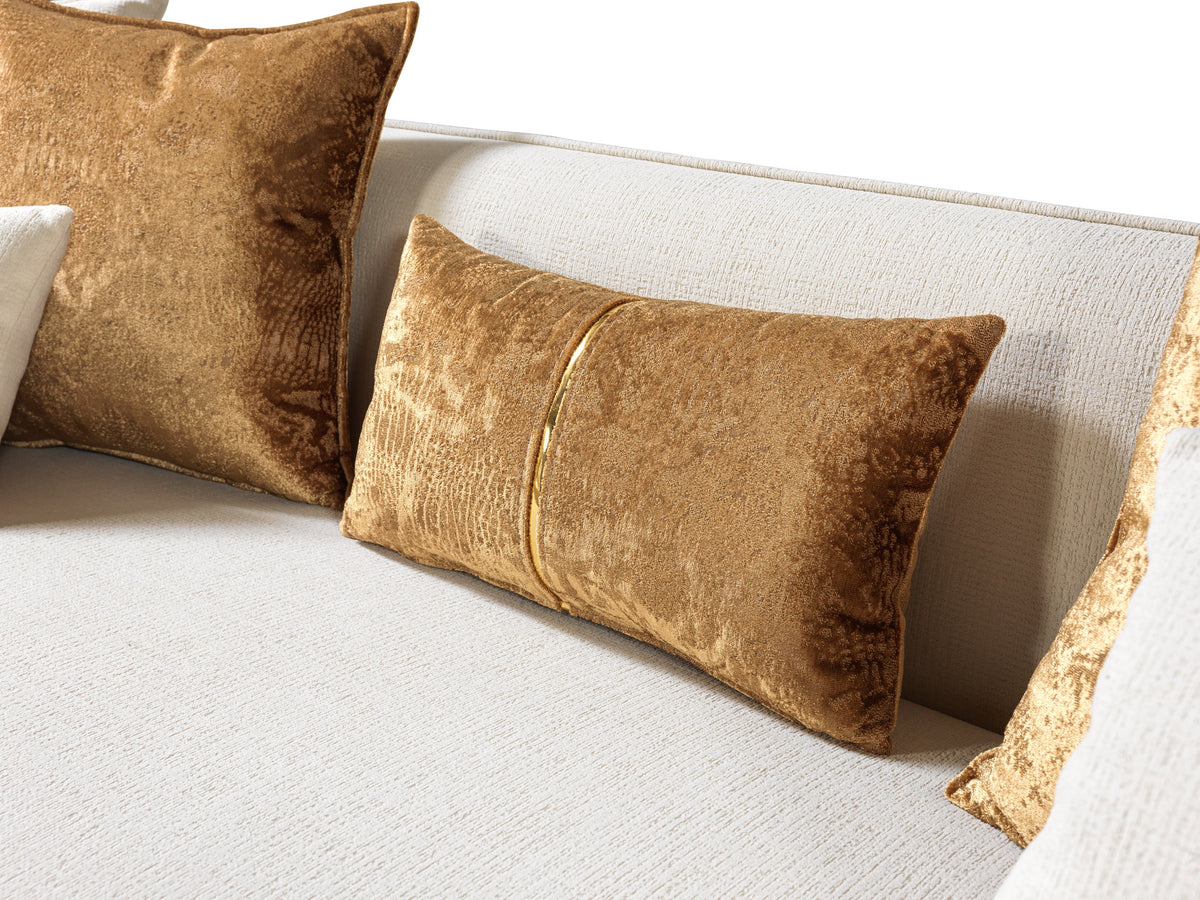 Helena Ivory Velvet 82" Loveseat