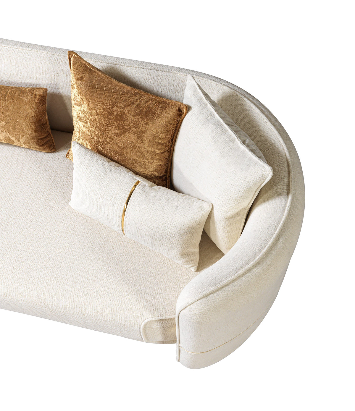 Helena Ivory Velvet 94" Sofa