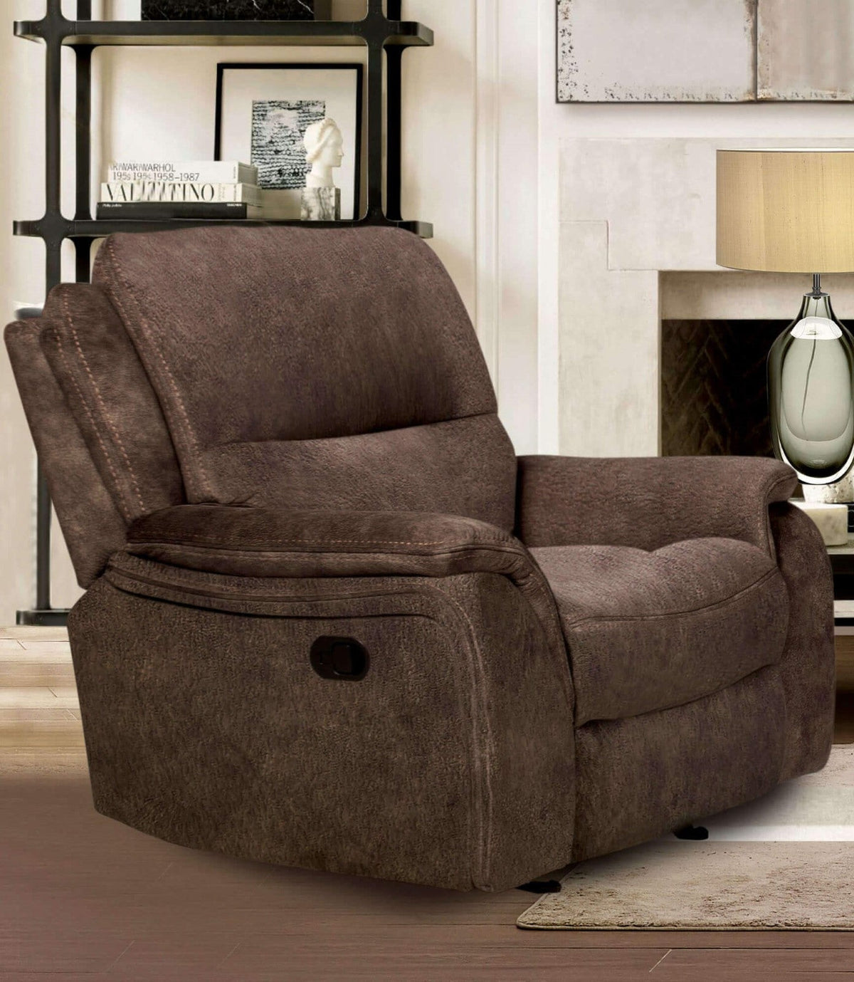 Henricus Dark Brown Transitional Reclining Living Room Set