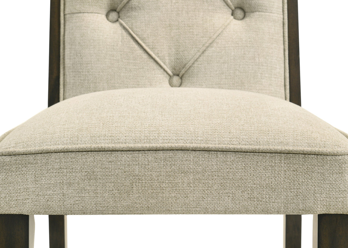 Herbert Espresso/Beige Dining Side Chair, Set of 2
