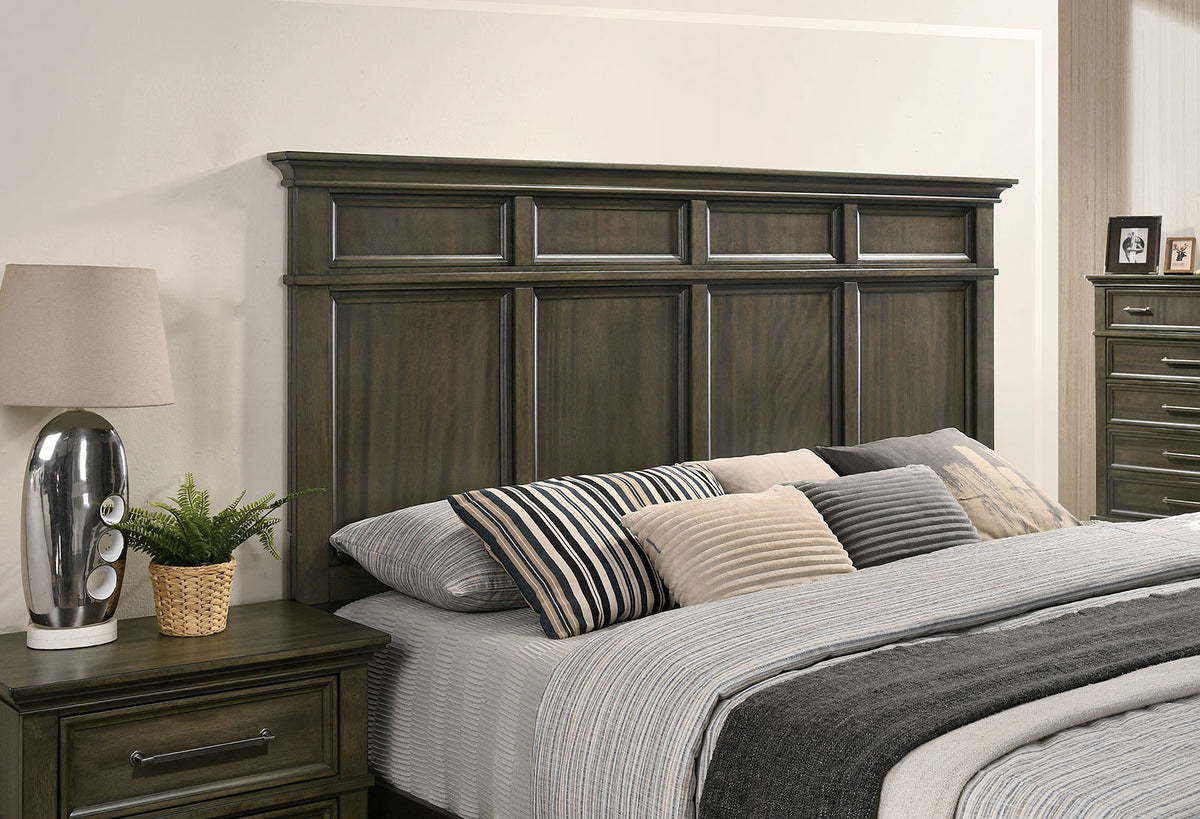 Houston Gray Queen Panel Bed