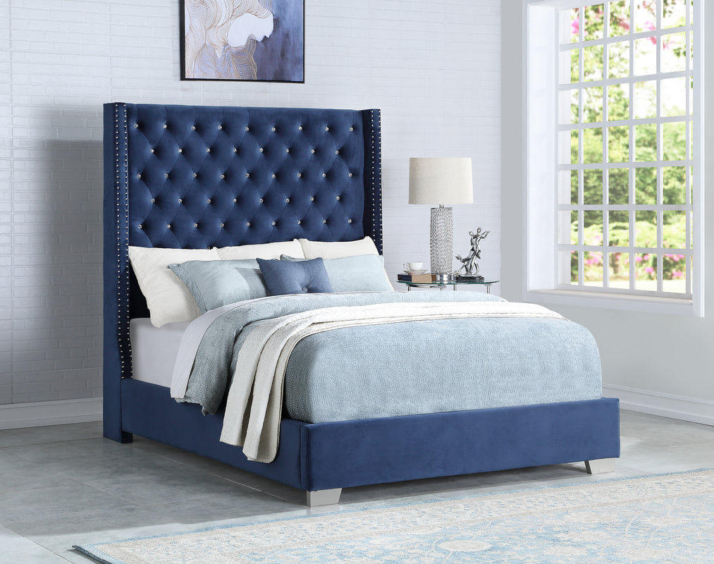 Diamond bed Tufted Platform Bed – Includes Mattress