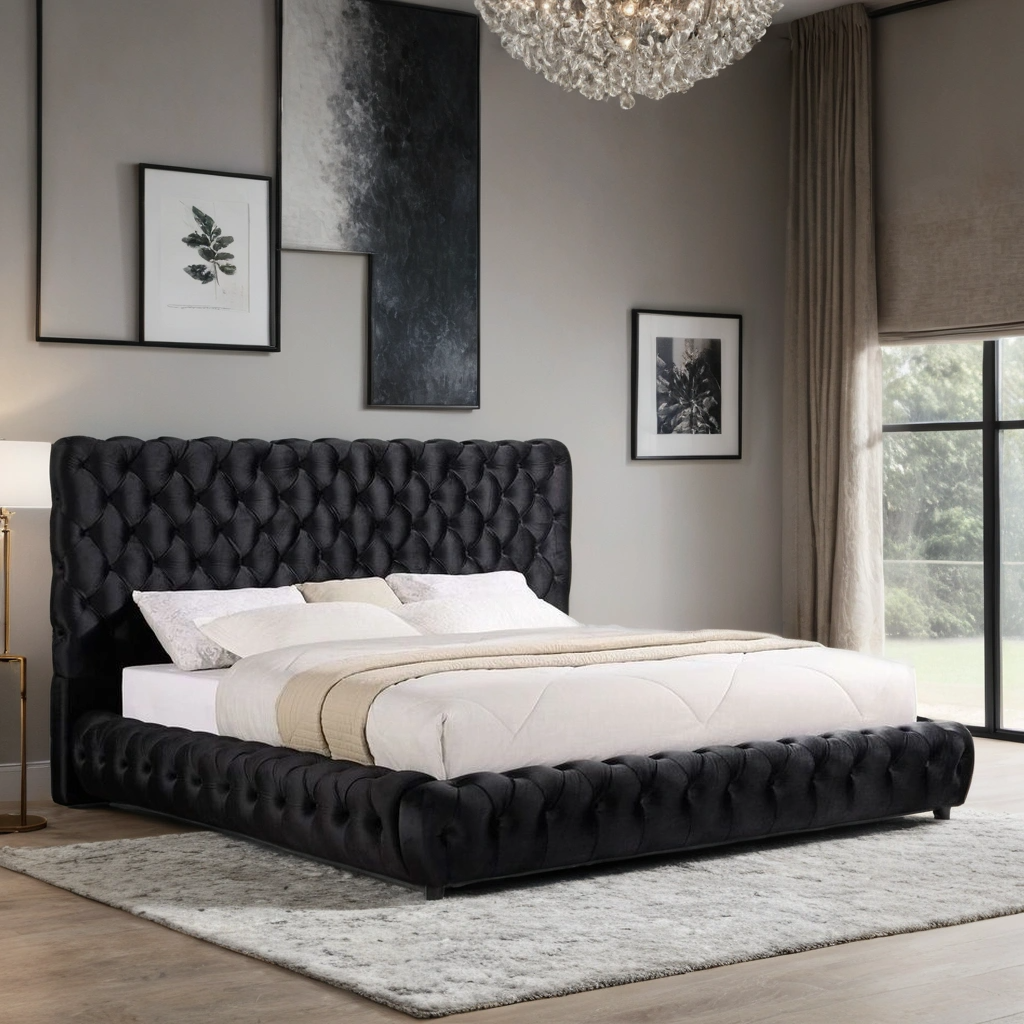 Dream Tufted Platform Bed – Includes Mattress