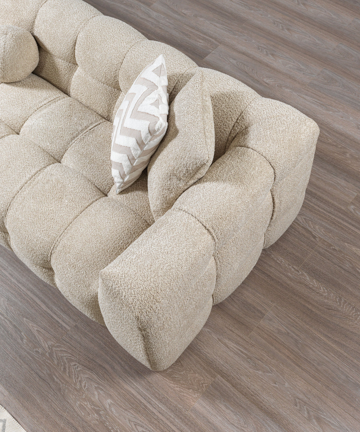 Ivy Sand Boucle LAF 110" Sectional