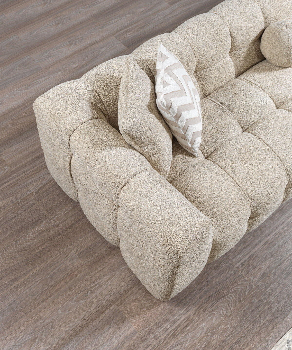 Ivy Sand Boucle RAF Chaise Sectional