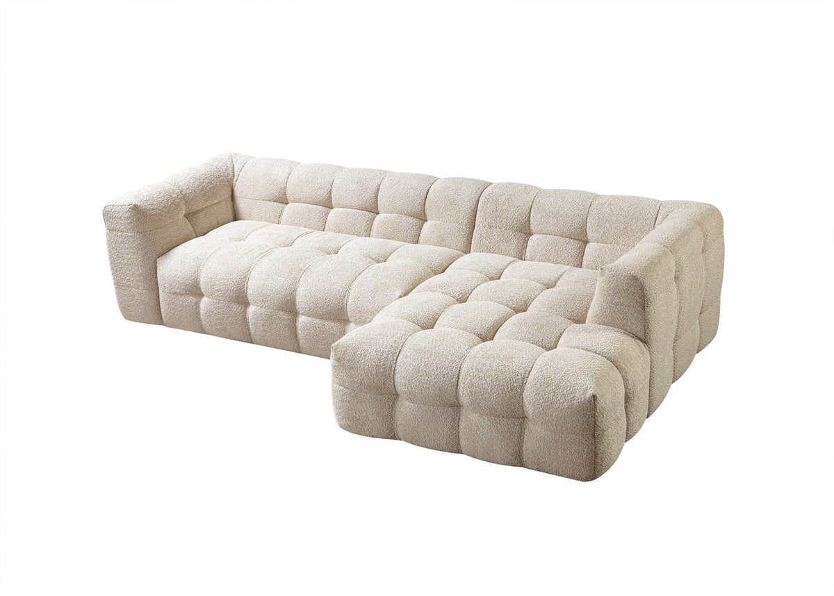 Ivy Sand Boucle RAF Chaise Sectional
