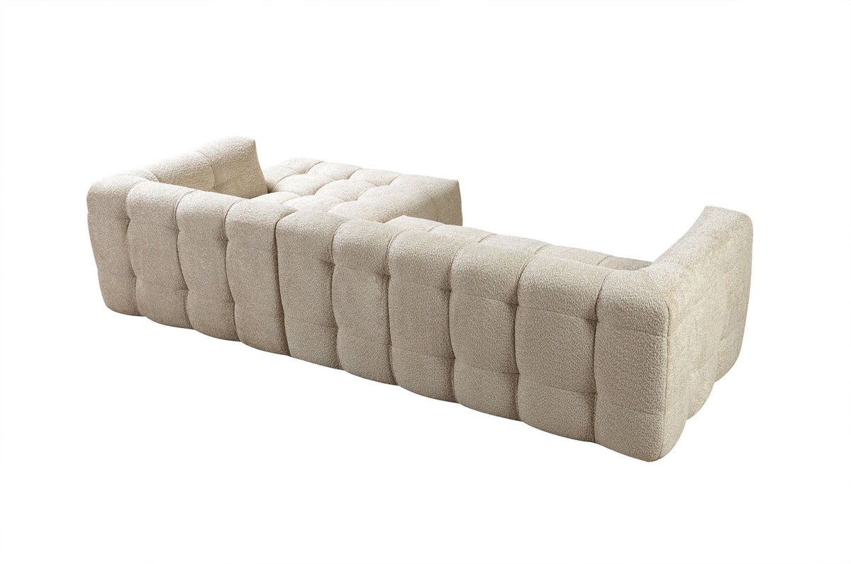 Ivy Sand Boucle RAF Chaise Sectional