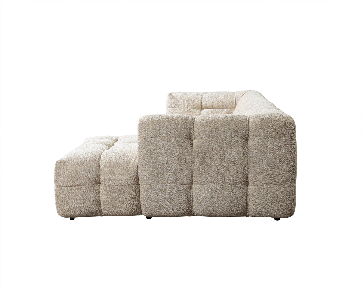 Ivy Sand Boucle RAF Chaise Sectional