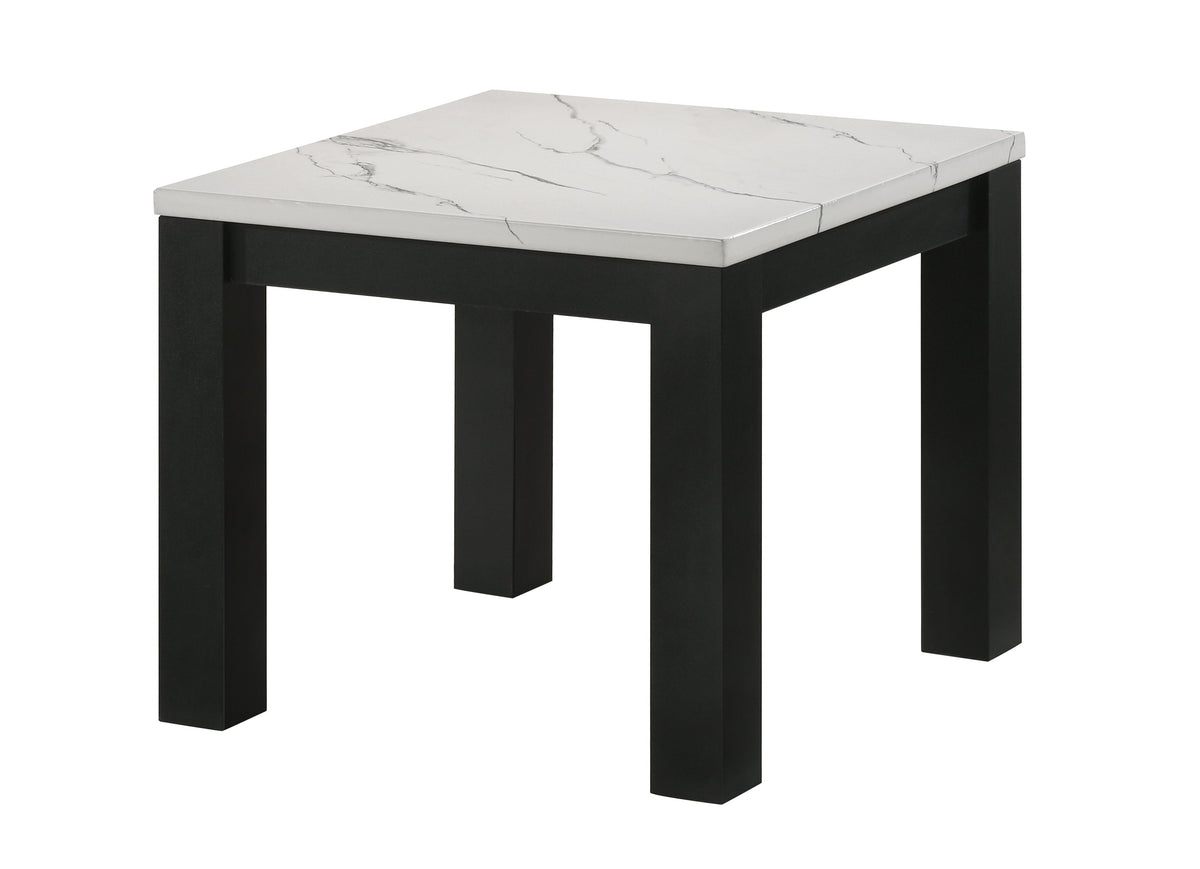 Ivy White Faux Marble 3-Piece Cocktail Set