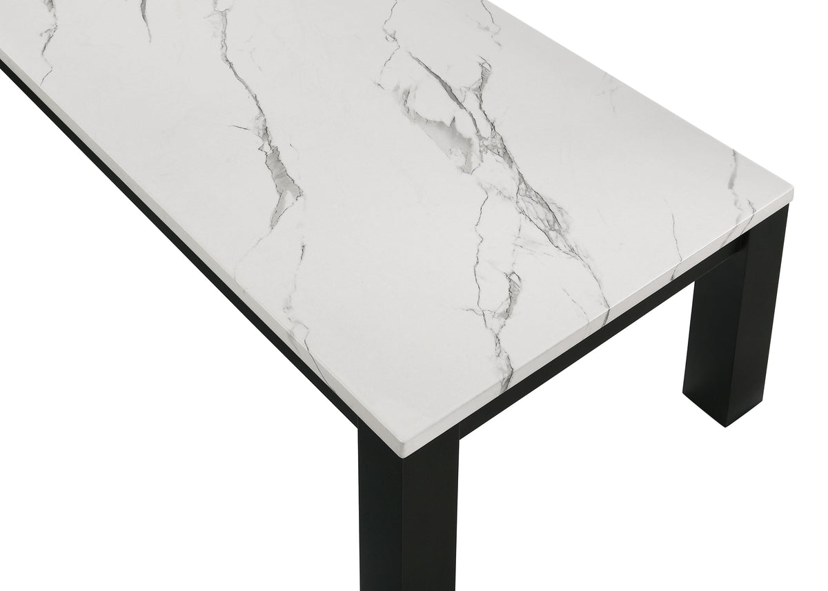 Ivy White Faux Marble 3-Piece Cocktail Set