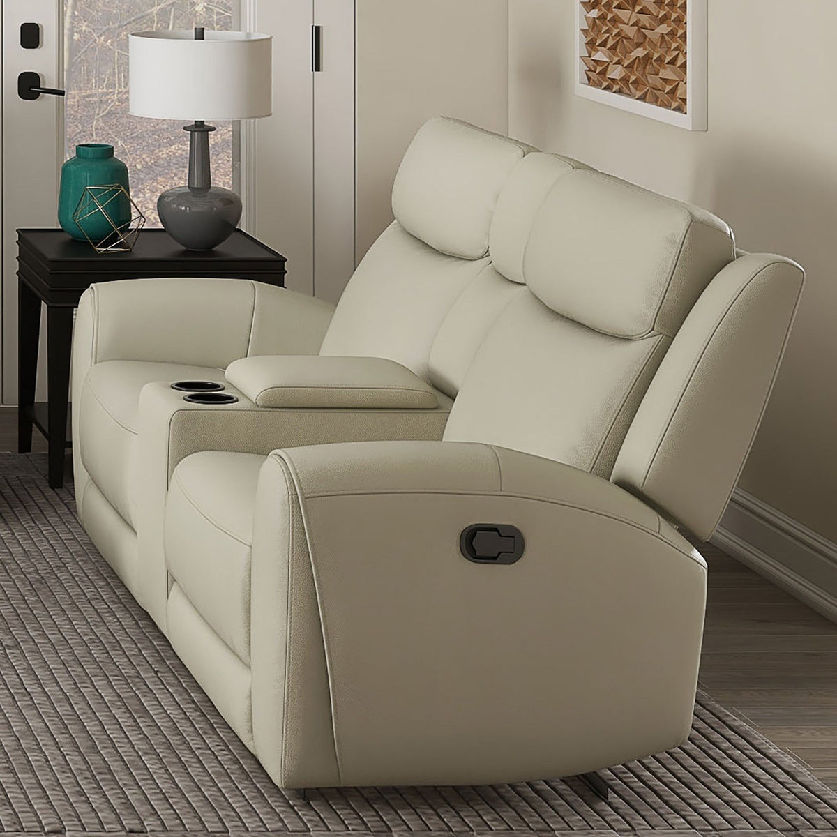 Jacobus Beige Transitional Reclining Living Room Set