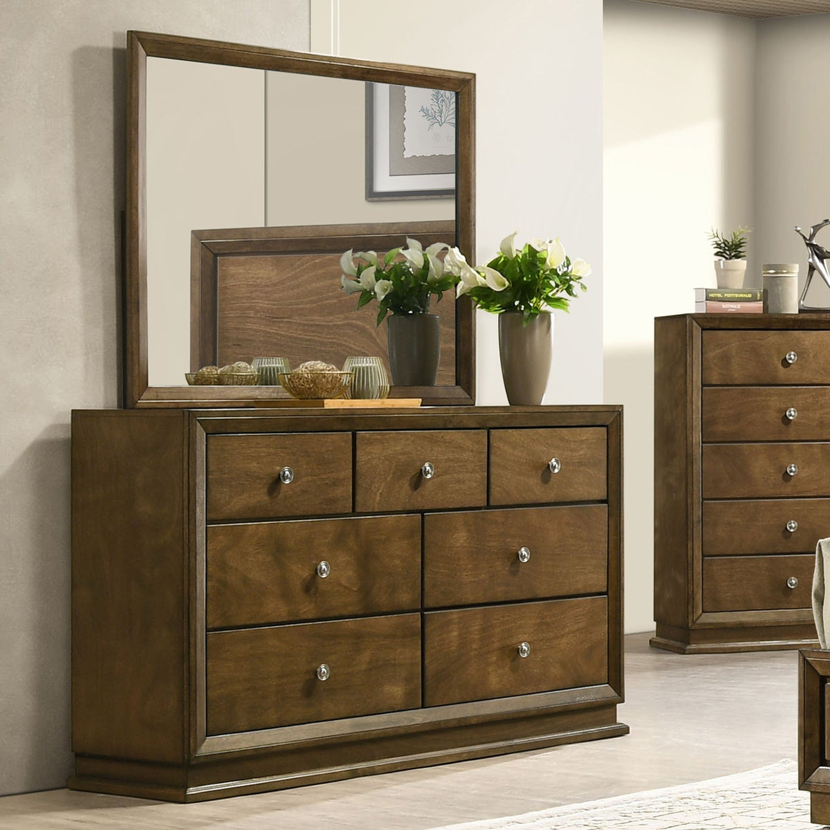 Kirkham Walnut Transitional Bedroom Set