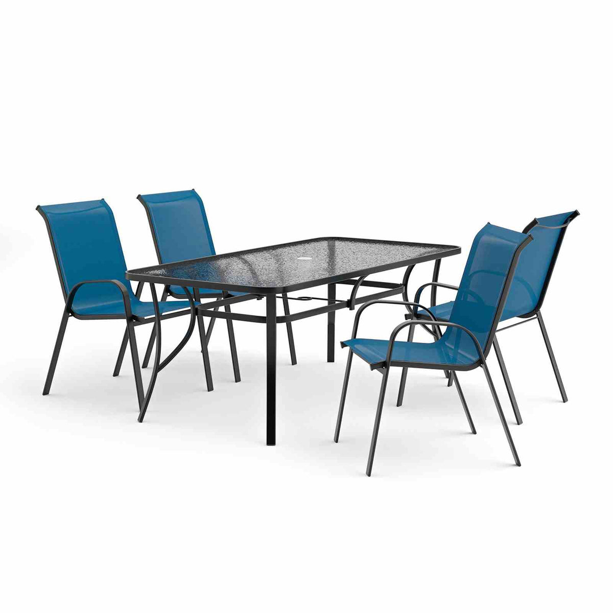 Pierro Blue 5 Pc. Outdoor Dining Set