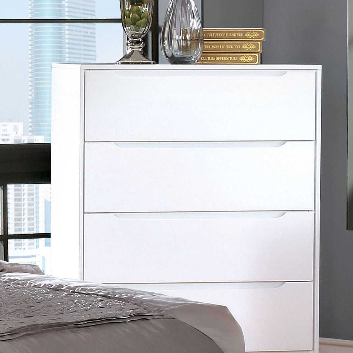 Lennart White Modern Bedroom Set