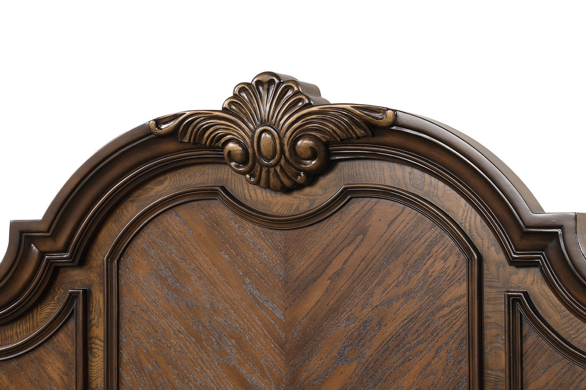 Leovanni Dark Brown Bombay King Bed