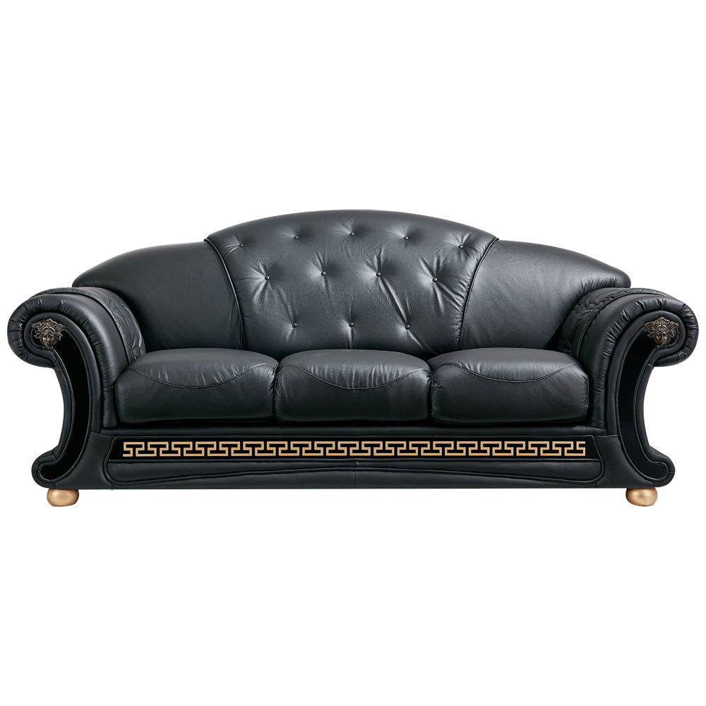 Apolo Black Italian Leather Chair