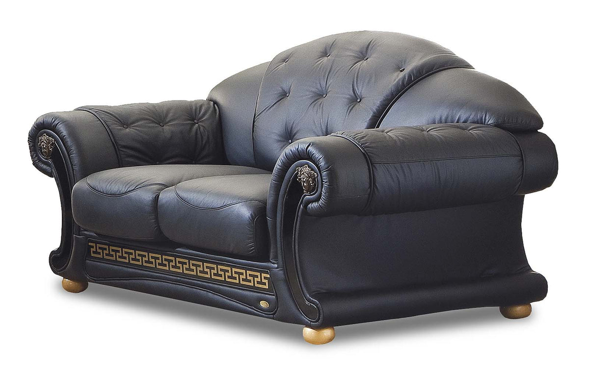 Apolo Black Italian Leather Chair