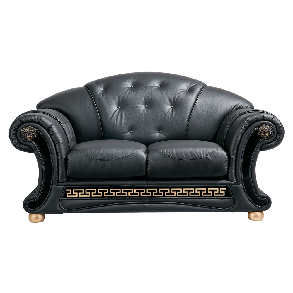 Apolo Black Italian Leather Chair