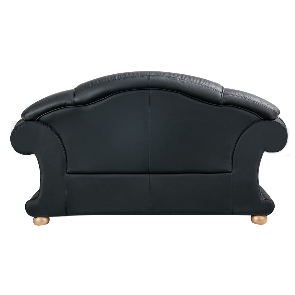 Apolo Black Italian Leather Chair