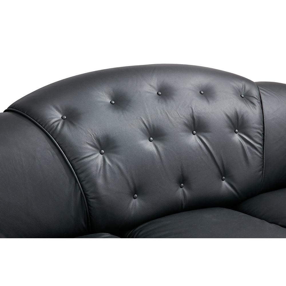 Apolo Black Italian Leather Chair