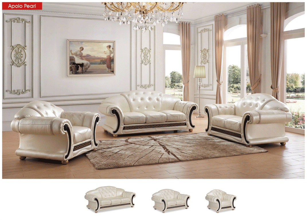 Apolo Pearl Italian Leather Sofa