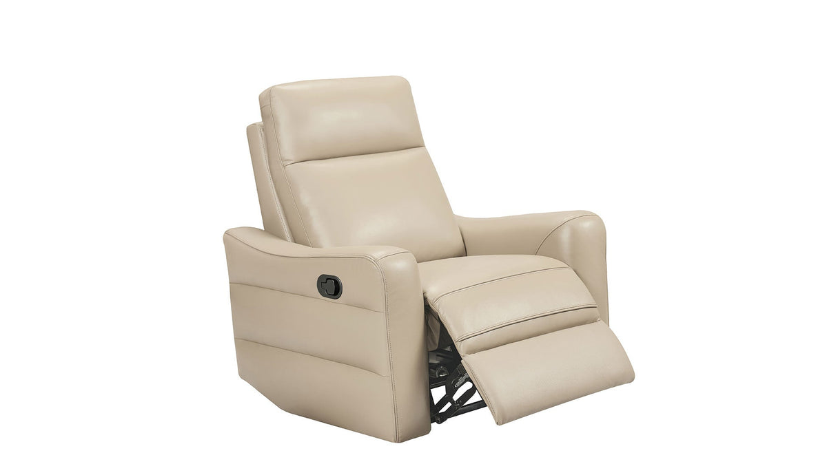 3517 Cream Top-grain Leather Reclining Loveseat