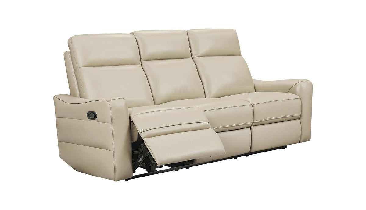 3517 Cream Top-grain Leather Reclining Loveseat