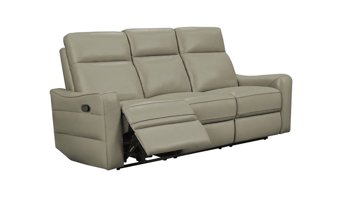 3517 Grey/Silver Top-grain Leather Reclining Sofa