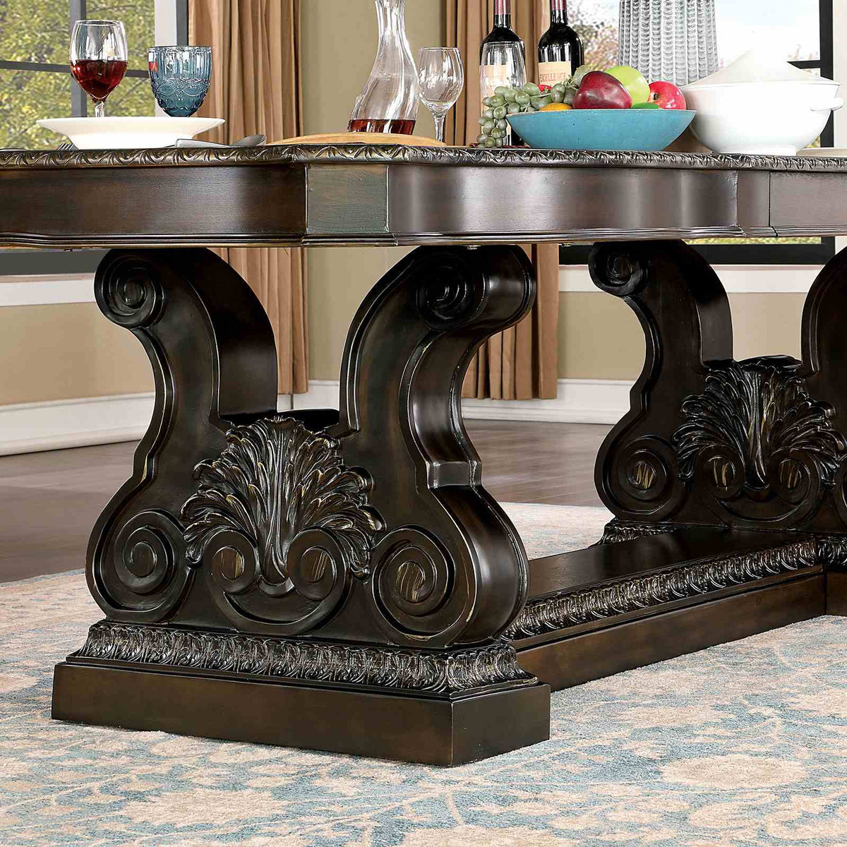 Lombardy Walnut 9-Piece Dining Room Set