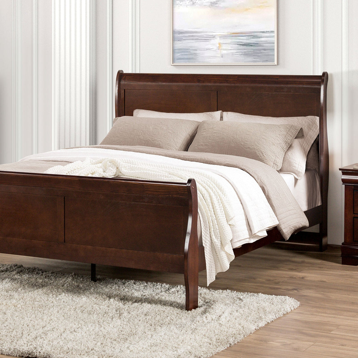 Louis Philippe Dark Cherry Twin Bed