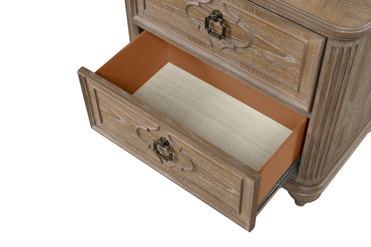 Lyris Rustic Oak Transitional Bedroom Set