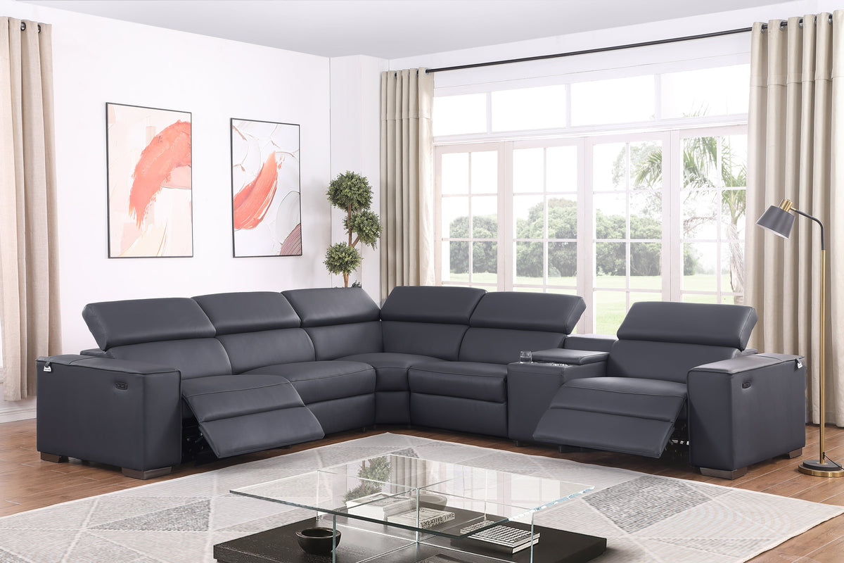 Picasso Graphite Power Reclining Sectional
