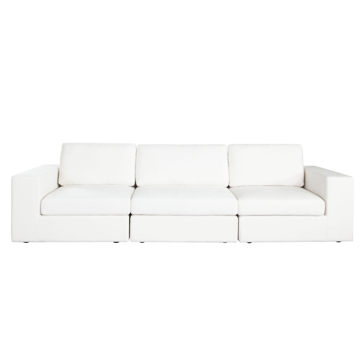Muse 3PC Modular Sofa in Mist White Performance Fabric