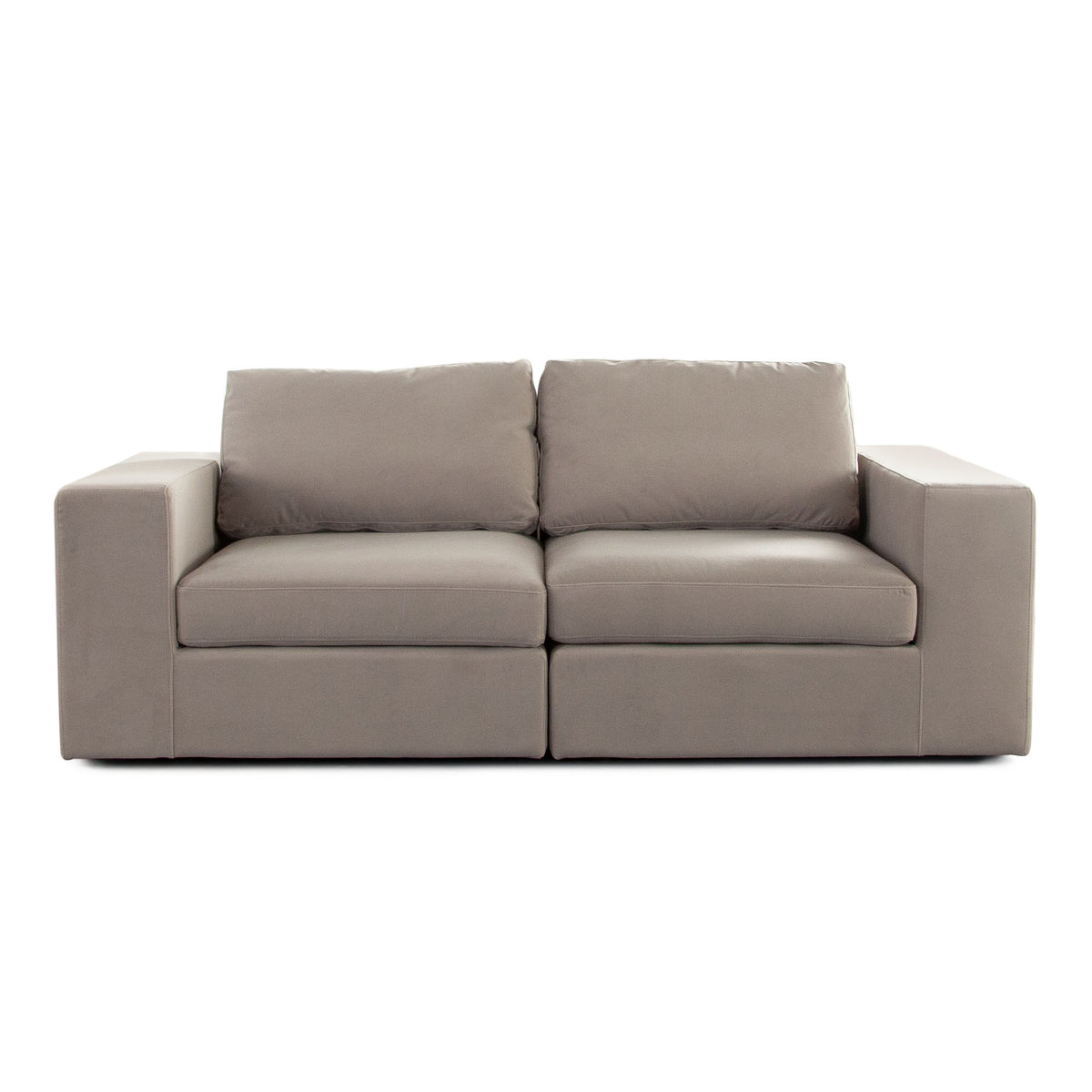Muse 2PC Modular Sofa in Winter Mink Performance Velvet