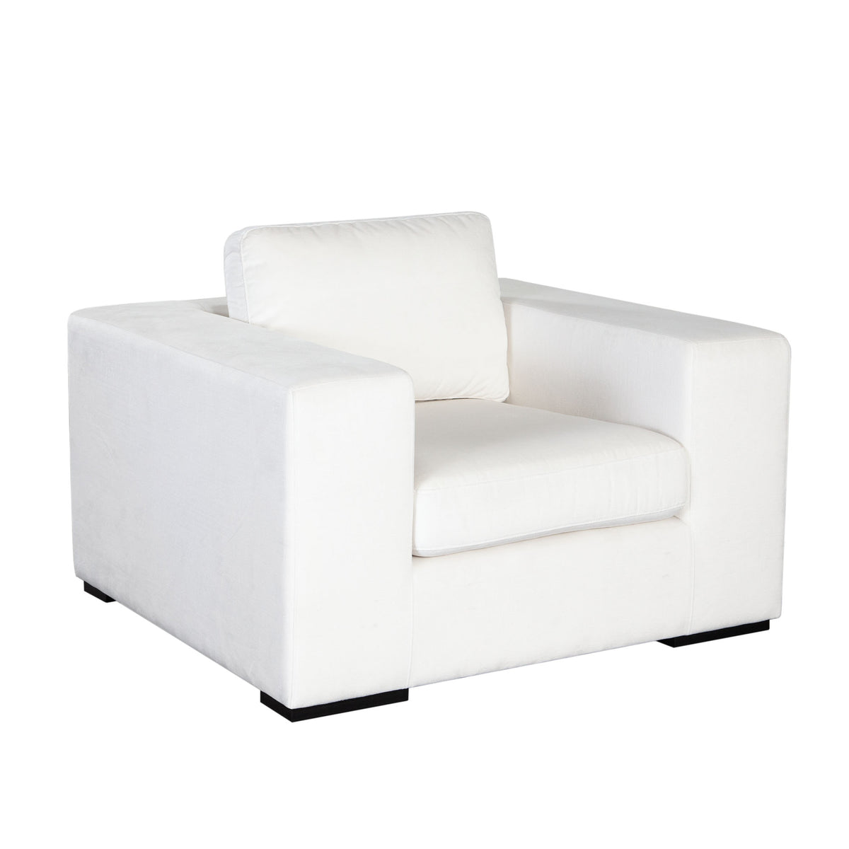 Muse Accent Chair in Mist White Performance Fabric