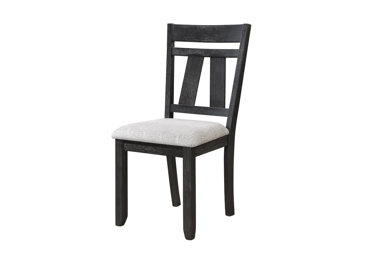 Maribelle Wheat Charcoal Side Chair, Set of 2