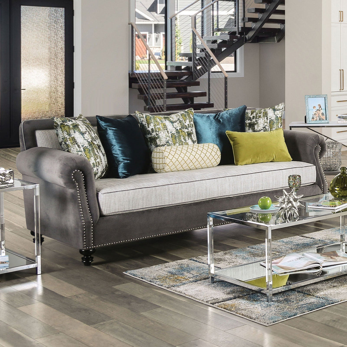 Mariella Beige Transitional Living Room Set