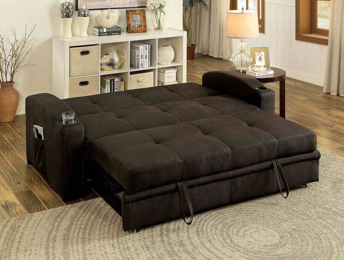 Mavis Dark Brown Futon Sofa