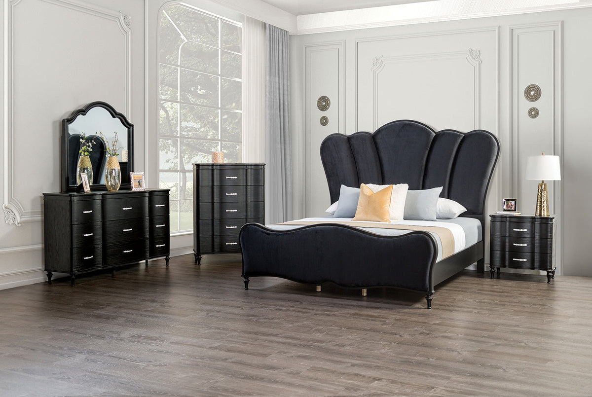 Melodi Parc Black Queen Bed
