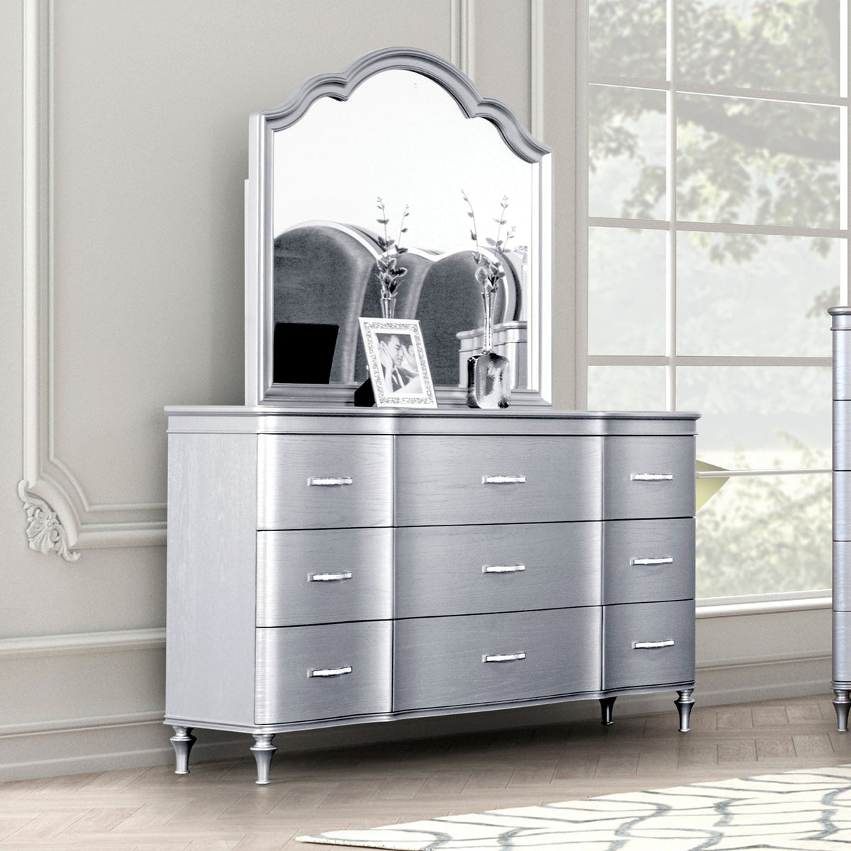 Melodi Parc Silver Glam Bedroom Set