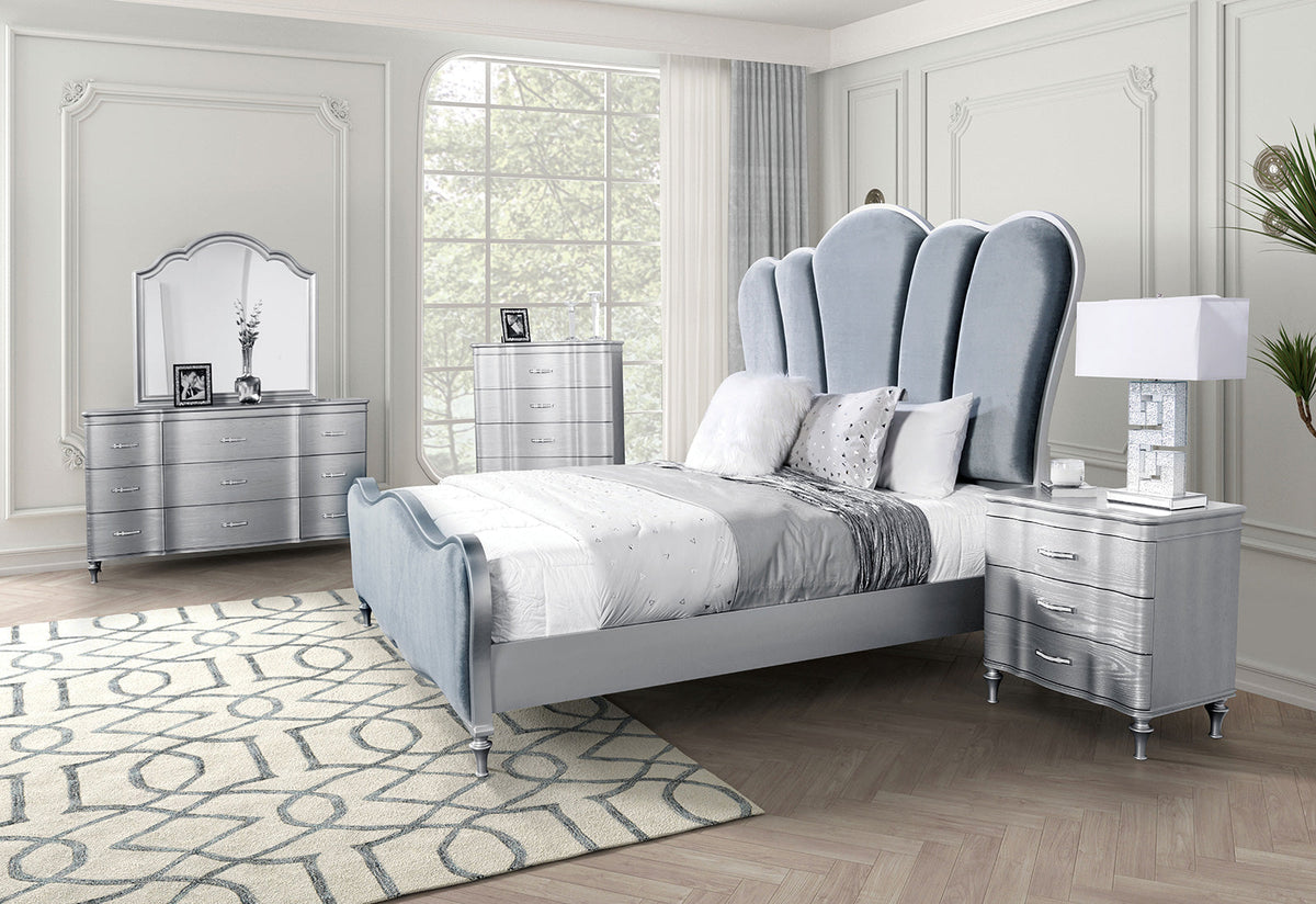 Melodi Parc Silver Glam Bedroom Set