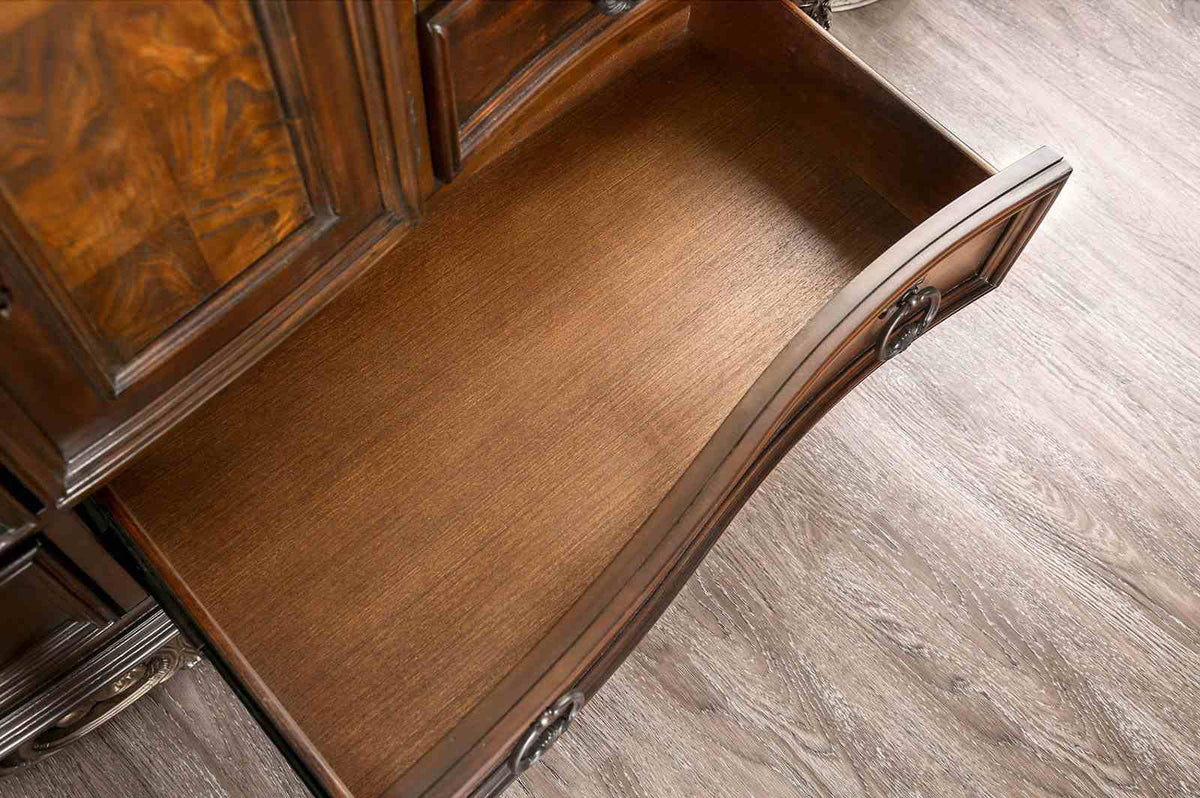 Menodora Brown Cherry Transitional Bedroom Set