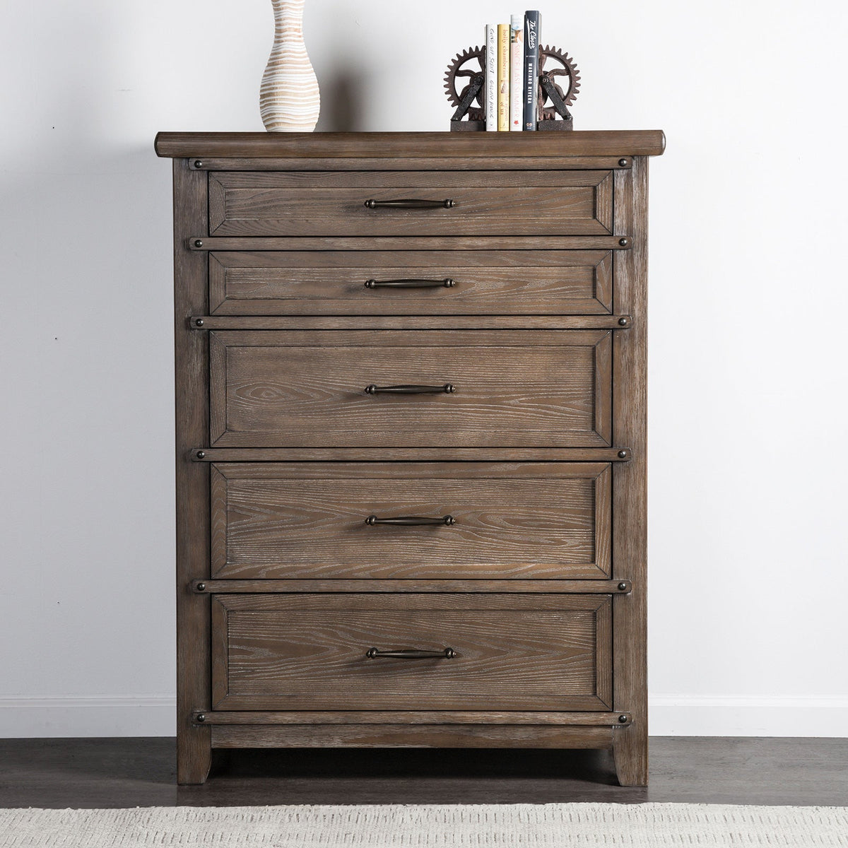 Merthyr Brown Transitional Bedroom Set
