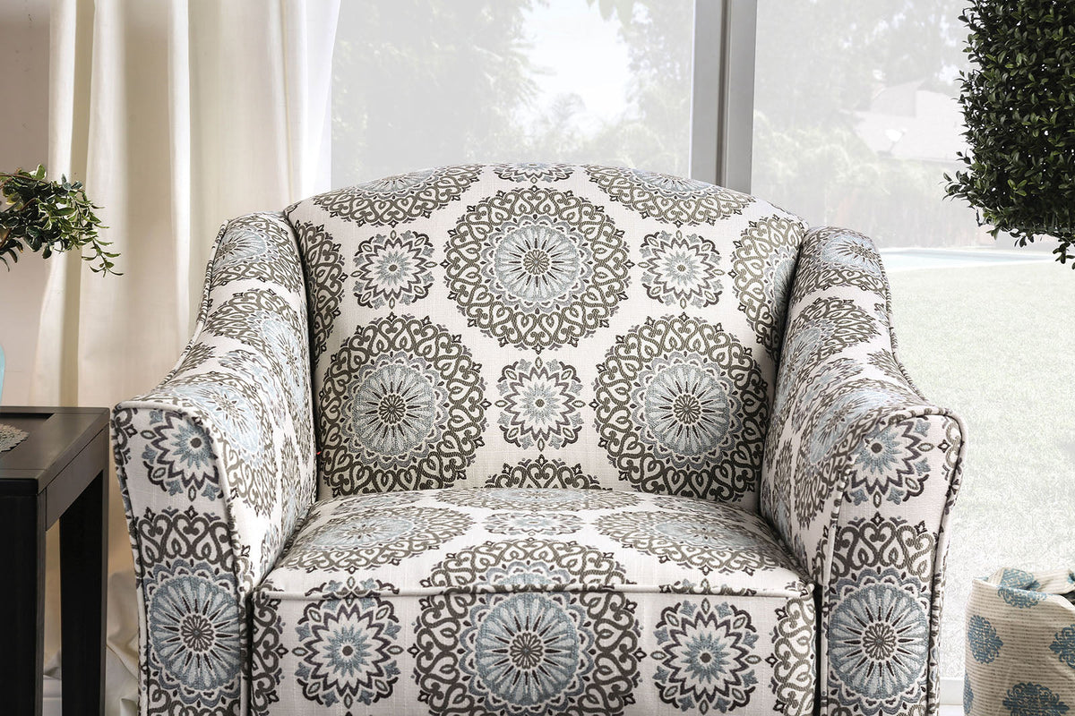 Misty Blue Gray Transitional Living Room Set